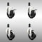 Service Caster 4 Inch 316SS Soft Rubber Swivel 1-3/8 Inch Stem Caster Lock Brake SCC, 2PK SCC-SS316TTLEX20S414-SRS-2-S-2-138 - alternate 4